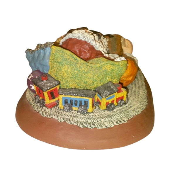 Vintage 1991 June McKenna Santa Claus 40 Winks Milk Cookie Christmas Woo… - Picture 3 of 7